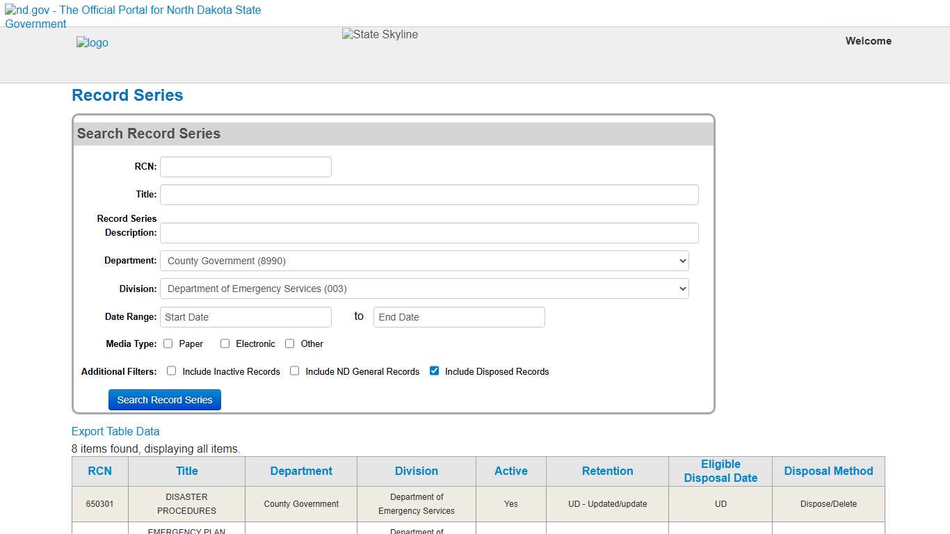 Records Management - Record Series